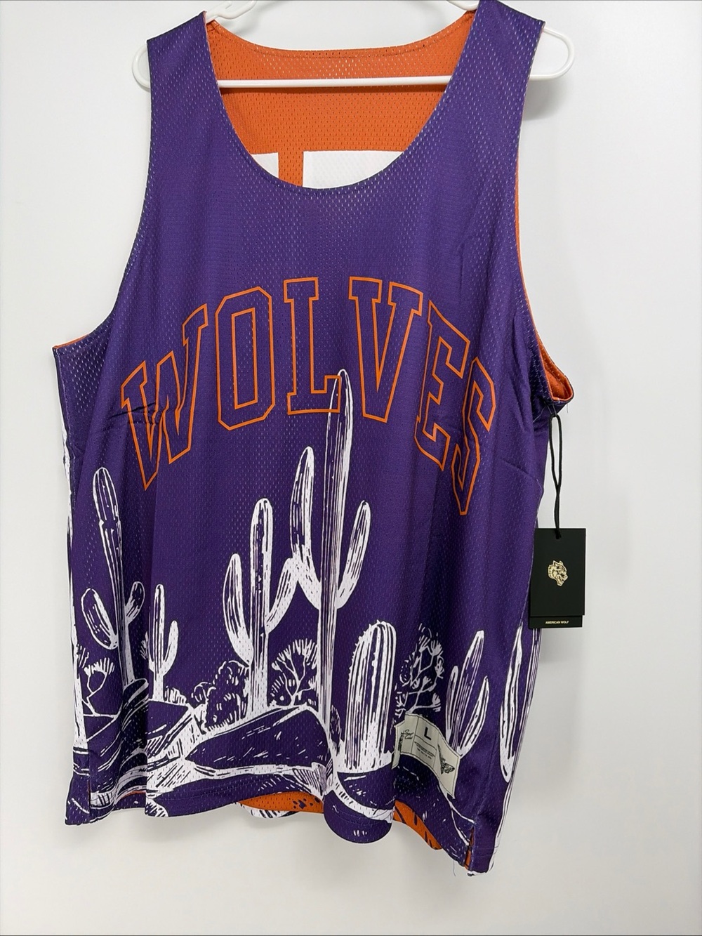 Darc Sport Wolves Arizona Wolves Basketball Jersey Men's Large REVERSIBLE AOP
